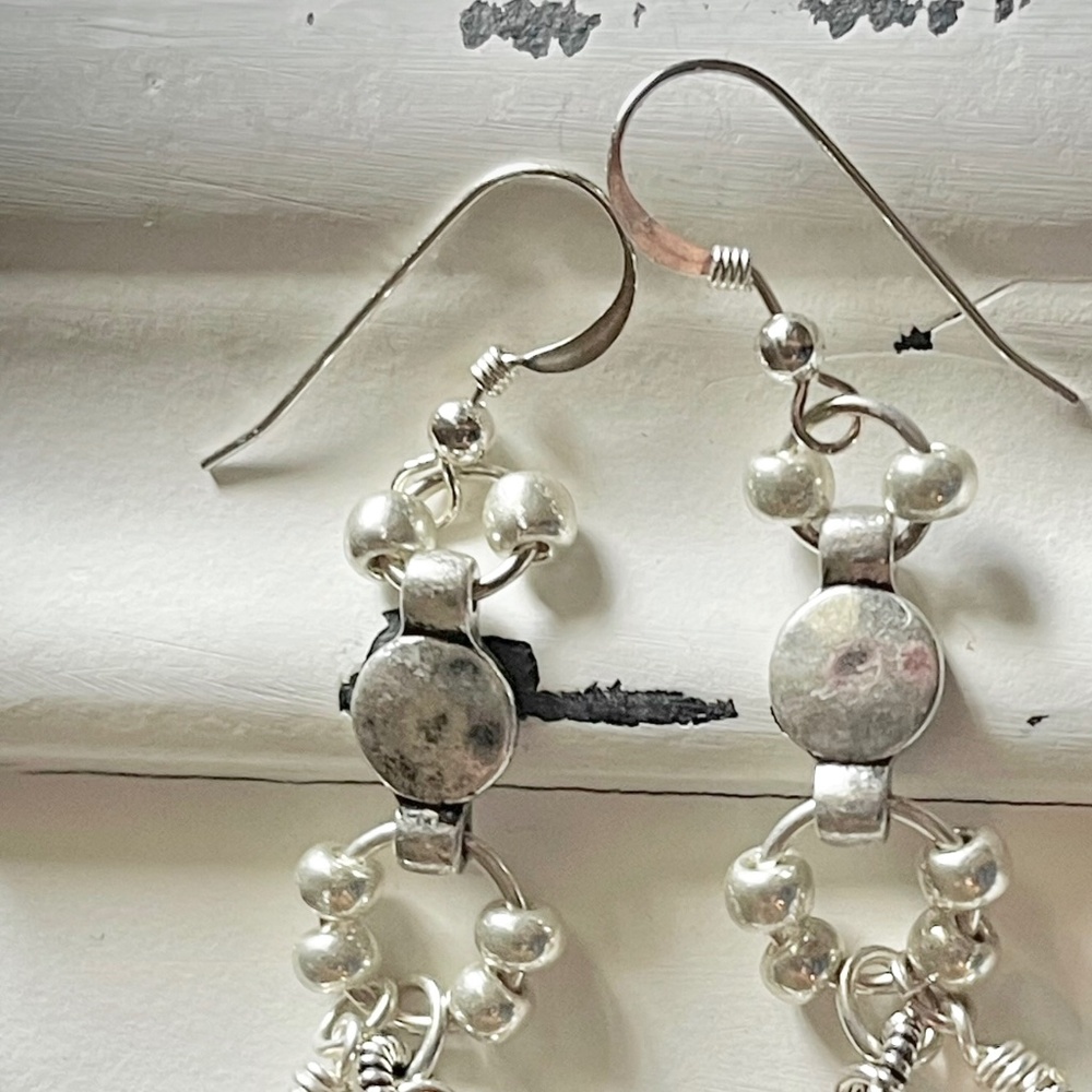 ARTISAN Earrings - Denim Day” Dangles - Picture 3 of 7